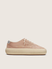 Women’s Space-Star in old rose suede with shearling lining