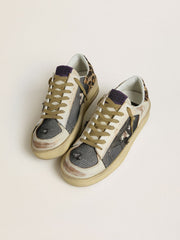Women's Stardan in nappa and mesh with leopard-print pony skin heel tab