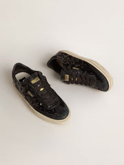Women's Soul Star in black sequins with black suede heel tab