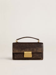 Small Venezia Bag in dark brown leather with gold buckle