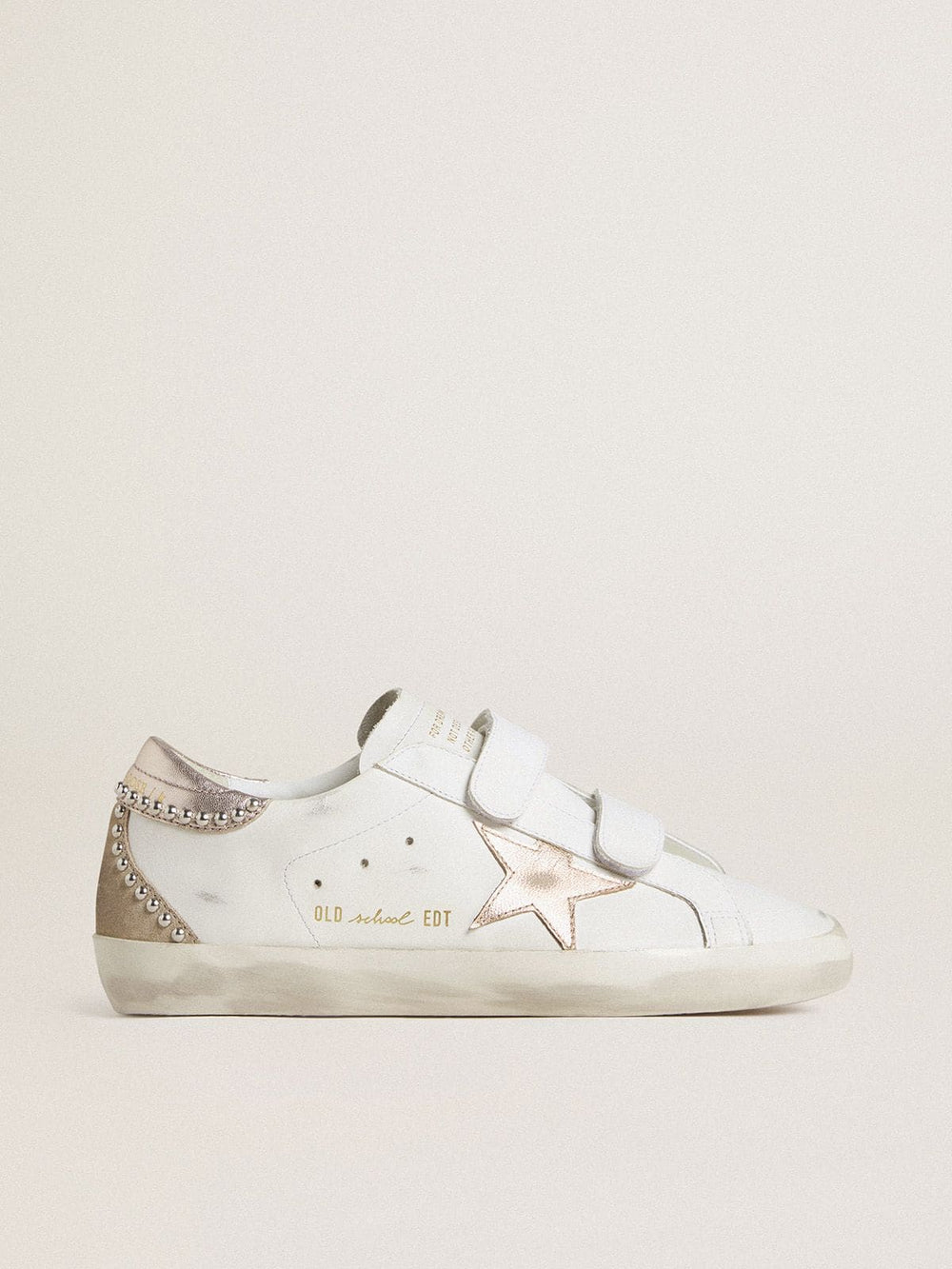 Women’s Old School LTD with rose gold metallic leather star and heel tab