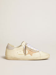Women's Super-Star LTD in nappa leather with nude leather star and glitter heel tab