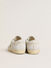 Women’s Super-Star with white leather star and heel tab with lived-in effect