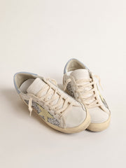 Bio-based Super-Star with silver glitter and yellow leather star