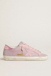 Super-Star LTD in glitter with suede star and leather heel tab