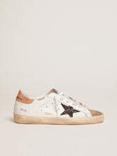 Women's Super-Star with black glitter star and pink heel tab