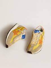 Women’s Marathon with yellow nylon upper and orange star