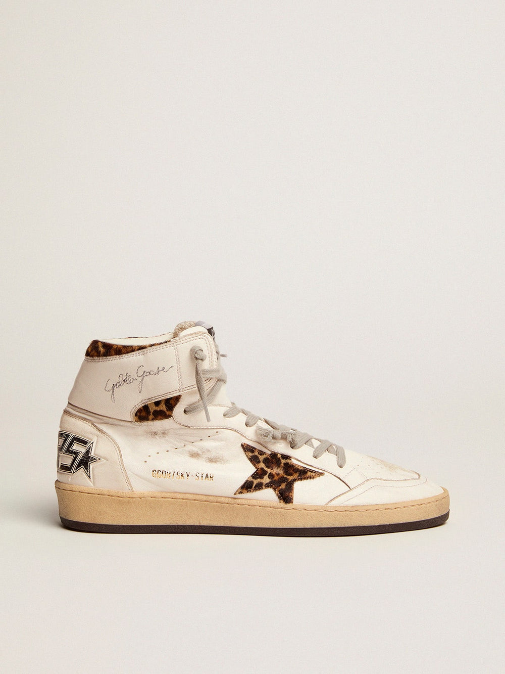 Women’s Sky-Star high-top sneakers in leopard-print pony skin | Golden Goose