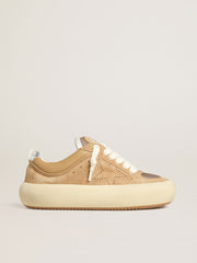 Women's Space-Star Cube in tobacco suede with perforated star