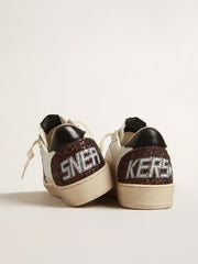 Ball Star in nappa with glitter star and black nappa heel tab