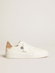 Purestar with leather star and suede heel tab with Swarovski crystals