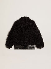 Women's black shearling jacket