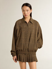 Women's wool bomber jacket