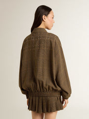 Women's wool bomber jacket