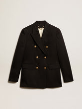 Women’s black double-breasted blazer