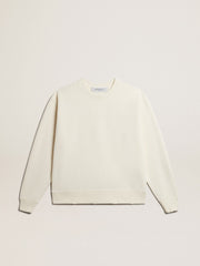 Sweatshirt in aged white with reverse logo on the back - Jersey Capsule