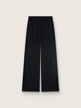 Women's sweatpants in black wool twill with sequin embroidery