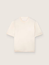 Star unisex cotton T-shirt in vintage white with black print on the back