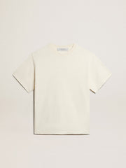 T-shirt in aged white with reverse logo on the back - Jersey Capsule