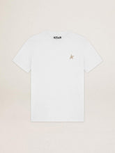 White Star Collection T-shirt with star in gold glitter on the front