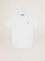 White Star Collection T-shirt with star in gold glitter on the front