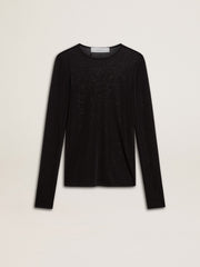 Women's black crew neck t-shirt