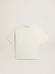 T-shirt in aged white with reverse logo on the back - Jersey Capsule