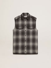 Women's dark gray wool-blend shirt dress