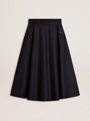 Women’s midnight blue wool skirt