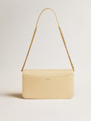 Gioia Bag in vanilla-colored sheepskin leather with gold details