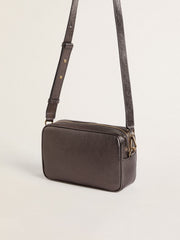 Star Bag in gray metallic leather with Swarovski crystal star