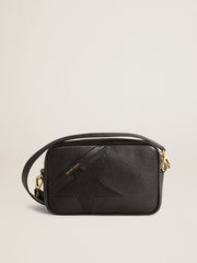 Star Bag in black leather with tone-on-tone star