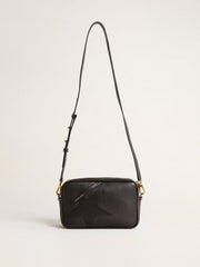Star Bag in black leather with tone-on-tone star