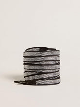 Swarovski laces with contrasting white logo