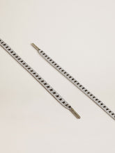 Ice-gray cotton laces with contrasting black stars