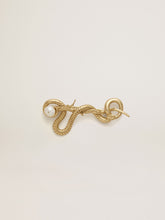 CNY antique gold snake-shaped pin