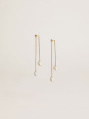 Drop earrings with pearls