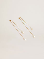 Drop earrings with pearls