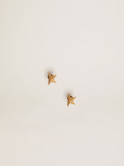 Women's stud earrings in antique gold color