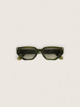 Jamie rectangular sunglasses with green marble effect frame
