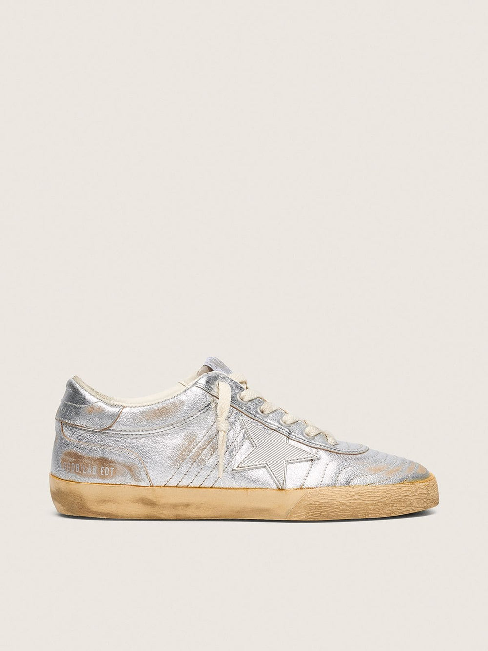 Men's Super-Star LAB in metallic nappa with silver TPU star