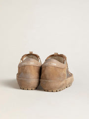 Men's Super-Star Ski in Dolmias and caramel suede with marble nubuck star and heel tab