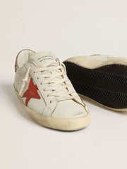 Men's Super-Star LTD in nappa leather with orange leather star and tobacco suede heel tab