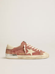 Men's Super-Star in red leather with cream nubuck star and heel tab