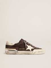 Men's Super-Star in gray suede with ecru nappa star and heel tab