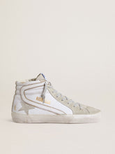 Men's Slide in leather with suede details