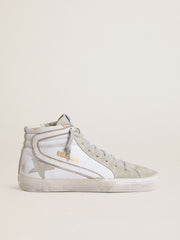 Men's Slide in leather with suede details