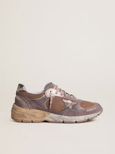 Men's Dad-Star in lilac suede and mesh with laminated leather star and heel tab