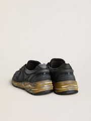 Men's Dad-Star in black naplak and crackle leather with black star and heel tab