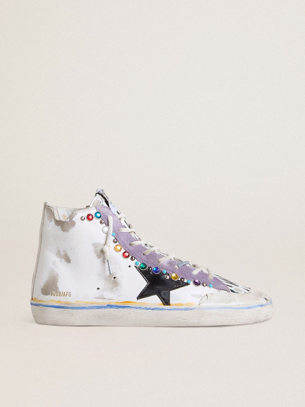 Men’s Francy Penstar LAB with black leather star and multicolor studs
